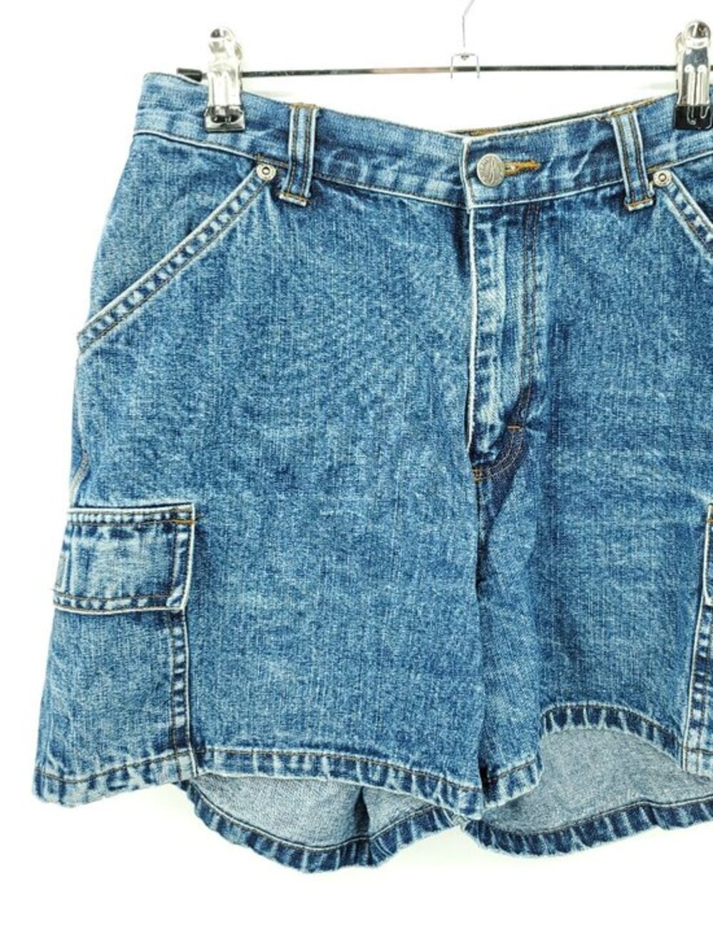 Vintage Y2K Riders Jean Cargo Shorts Sz 8 Blue